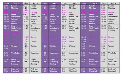 2022-2023 Student Schedule